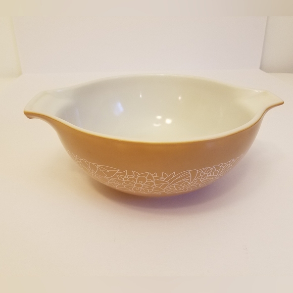 Set of 2 Pyrex Nesting Mixing  Bowls Woodland Cinderella 443 441 Tan - Picture 5 of 16